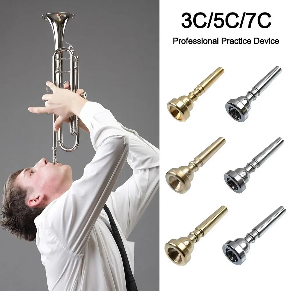 3C 5C 7C Trumpet Mouthpiece – Gold & Silver Brass Trumpet Mouthpiece HIP
