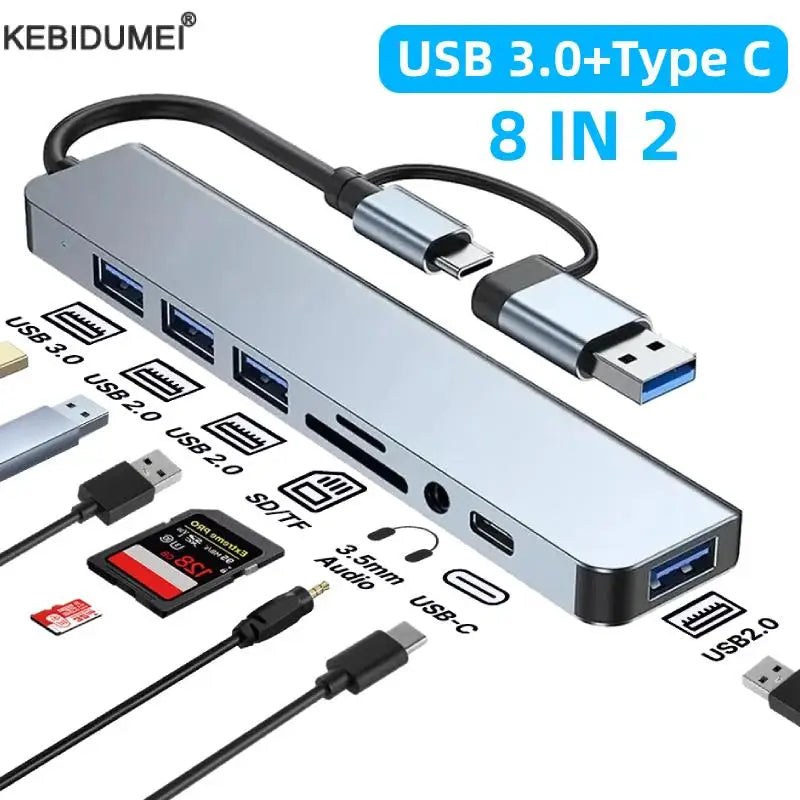 USB-C Multiport Hub Docking Station – SD, Audio & USB 3.0 USB-C Docking Hub HIP