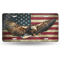 Eagle American Flag Aluminum License Plate – Patriotic Vanity Tag Decorative License Plate HIP 1