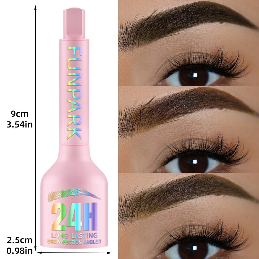 3D Dye Eyebrow Pencil Hairling Anti-smudge Waterproof 3 Colors Black Brown Brush Natural Wild Eyebrow Enhancers Cream Makeup HIP