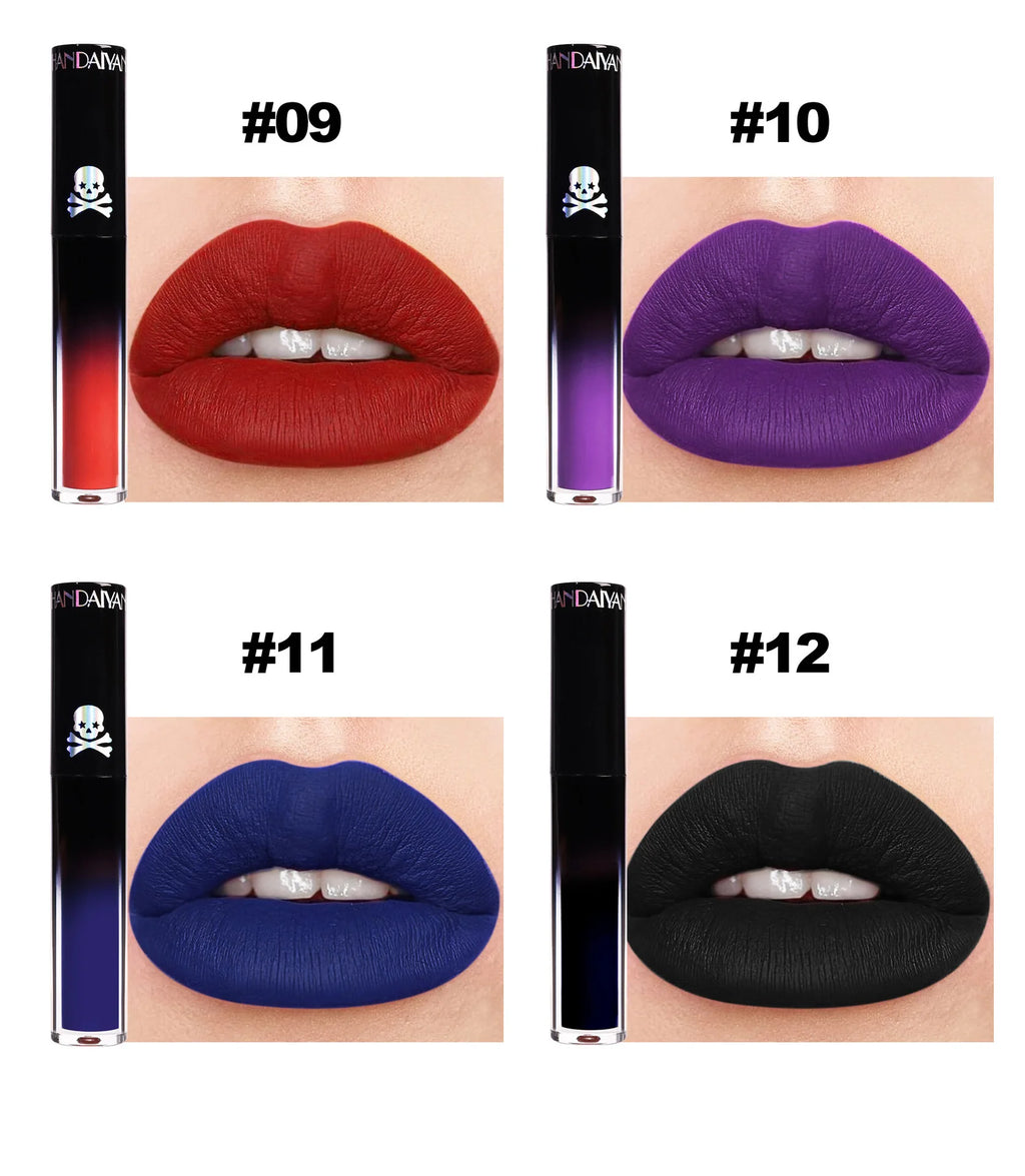 Gothic Matte Lipstick – Velvet Waterproof Long-Lasting Dark Lip Matte Lipstick HIP
