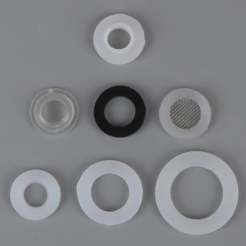 10-Pack Silicone Flat Gasket Sealing Rings – 1/2" 3/4" 1" Silicone Gasket Set HIP