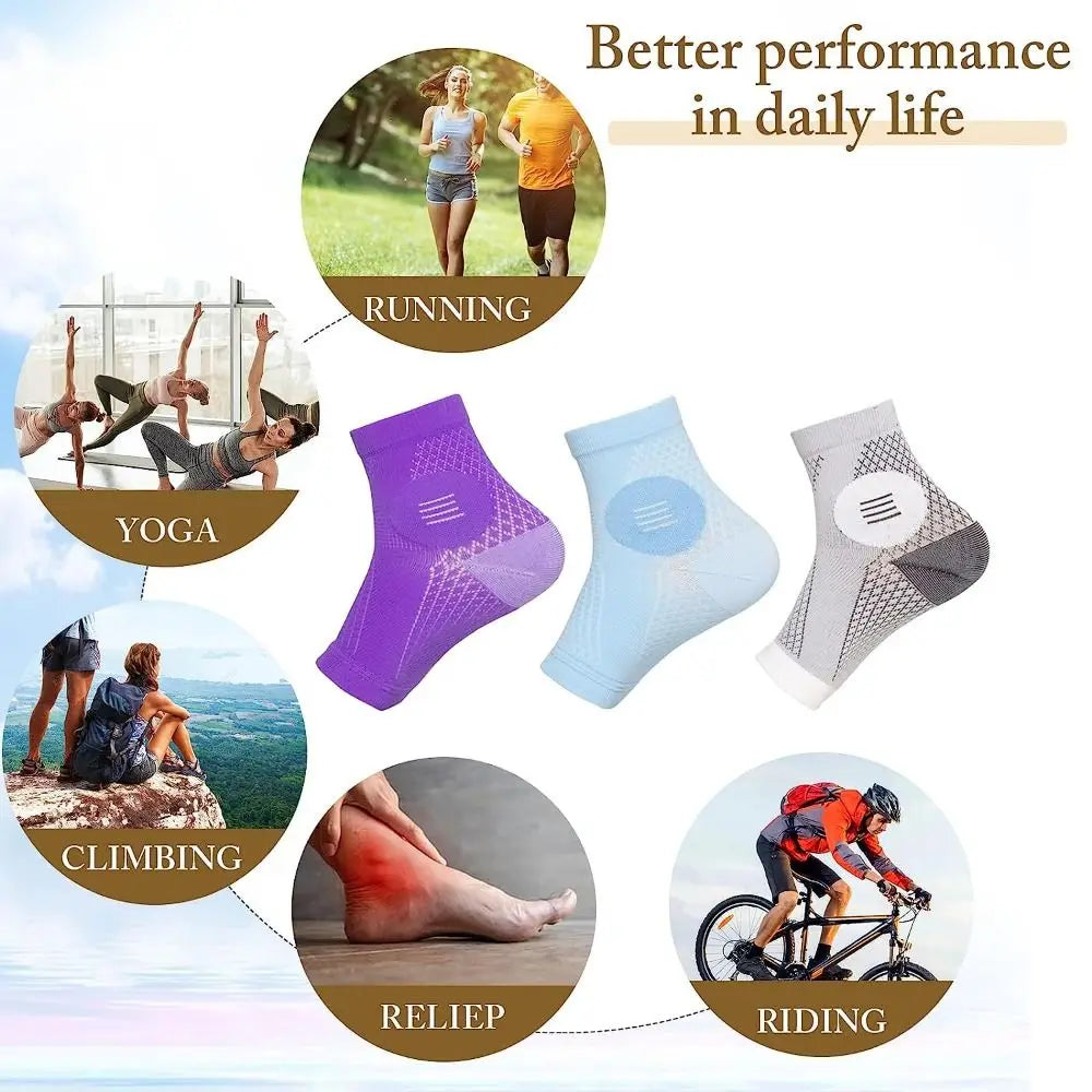 20-30 mmHg Compression Ankle Sleeves – Arch & Heel Support Compression Ankle Sleeve HIP