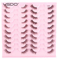 YSDO New Half Lashes 20 Pairs Soft Natural False Eyelashes Wispy Short Style Lash Volume Fluffy 3D Mink Eyelashes Cilios Makeup HIP 20pairs-Y709