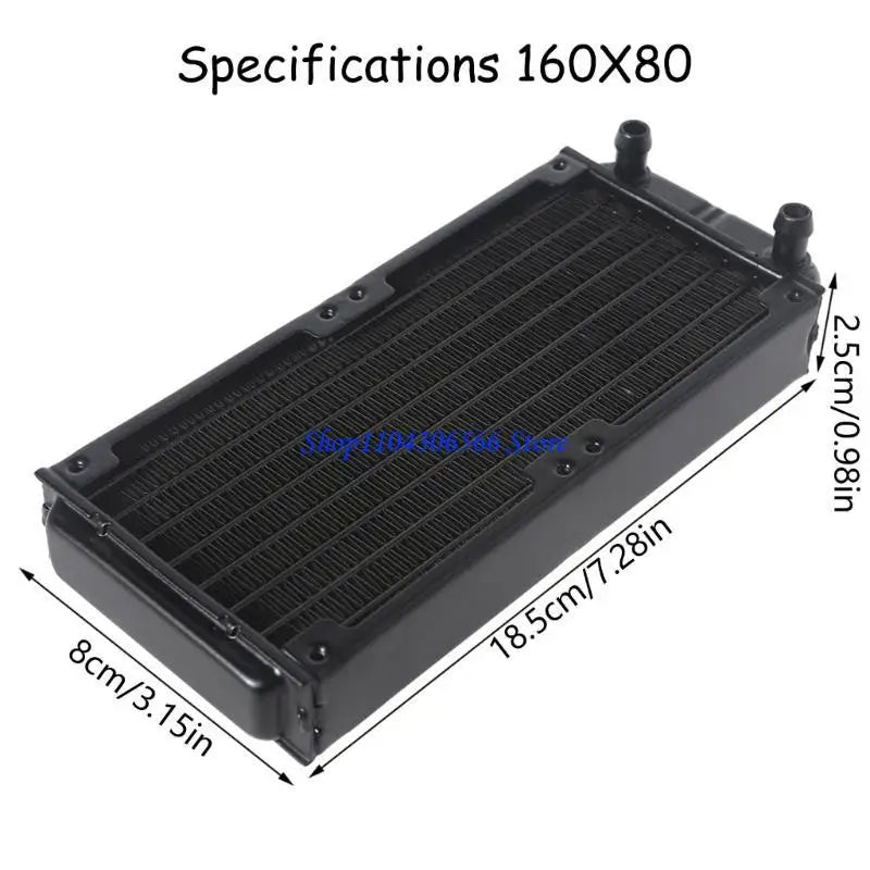 Aluminum Water Cooling Radiator 10-Tube CPU Heat Exchanger CPU Water Cooling Radiator HIP