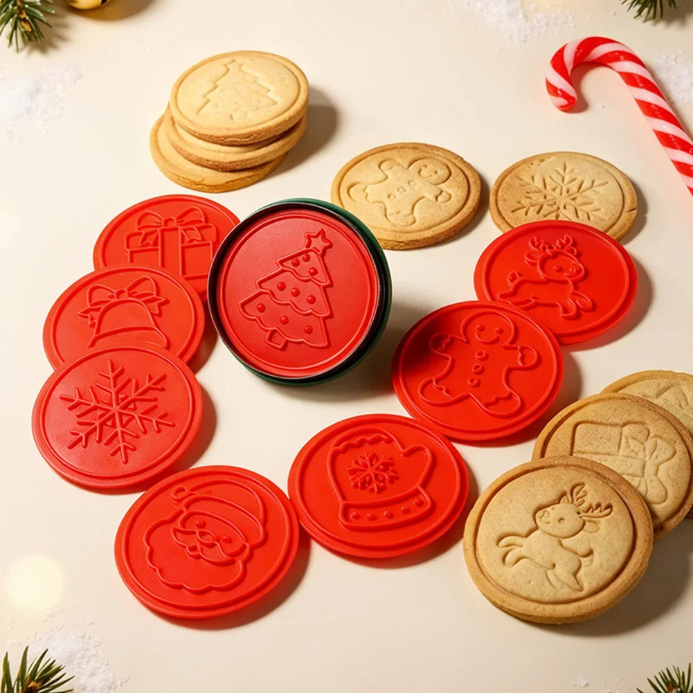DIY Biscuit Embossing Machine Stamp Biscuit Mold Christmas Baking Pattern Pressing Mold for Making Holiday Party Gift HIP