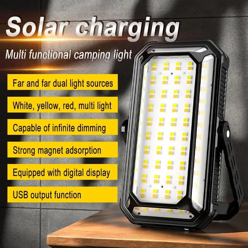 ESMARTER Solar Work Light 1200LM 10000mAh Camping Lantern Solar Work Light HIP