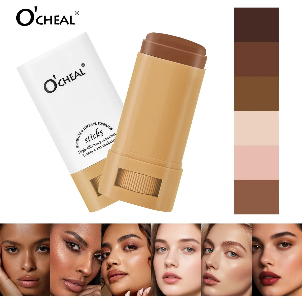 OCHEAL Waterproof Concealer Stick – Brightening Foundation | HIP Concealer Foundation Stick HIP