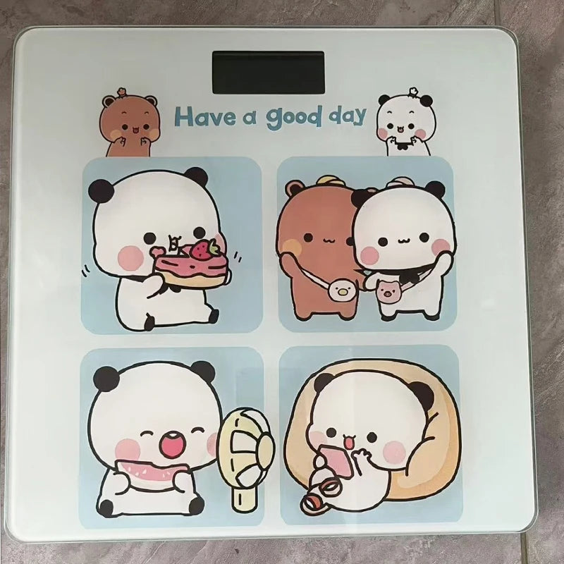 Panda Bubu & Yier Cartoon Digital Scale – Rechargeable Smart Cartoon Digital Scale HIP
