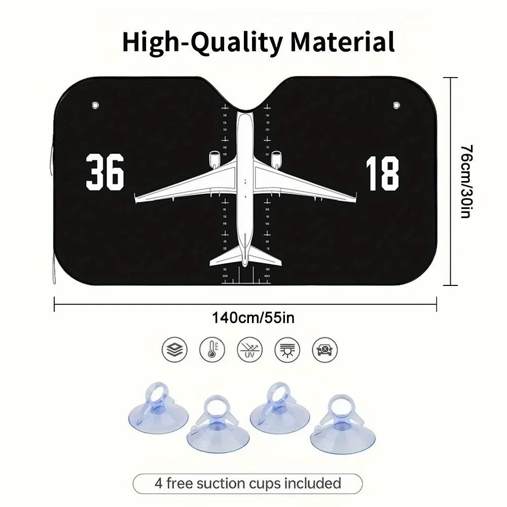 Aviation Airstrip #36 Foldable Car Windshield Sunshade Windshield Sunshade HIP