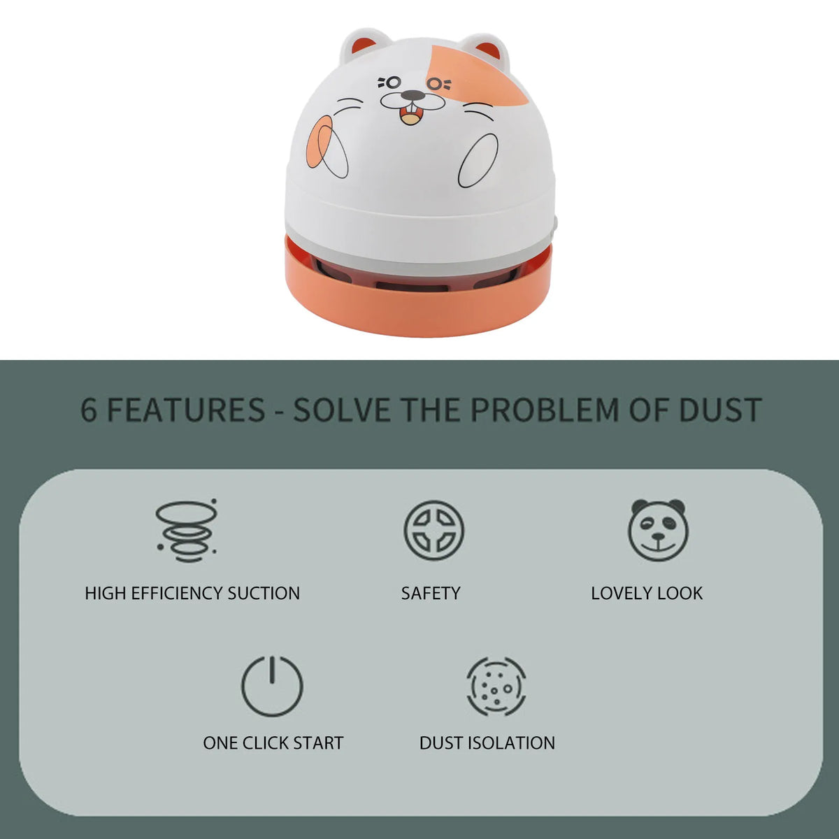 Desktop Vacuum Cleaner High Suction Portable Desk Mini Vacuum Battery Powered Compact with Cleaning Brush for Computer Keyboard HIP