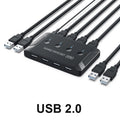 OULLX KVM Switch 4×4 USB 3.0/2.0 – 4 Port 4 Device Hub KVM USB Switch HIP USB2.0
