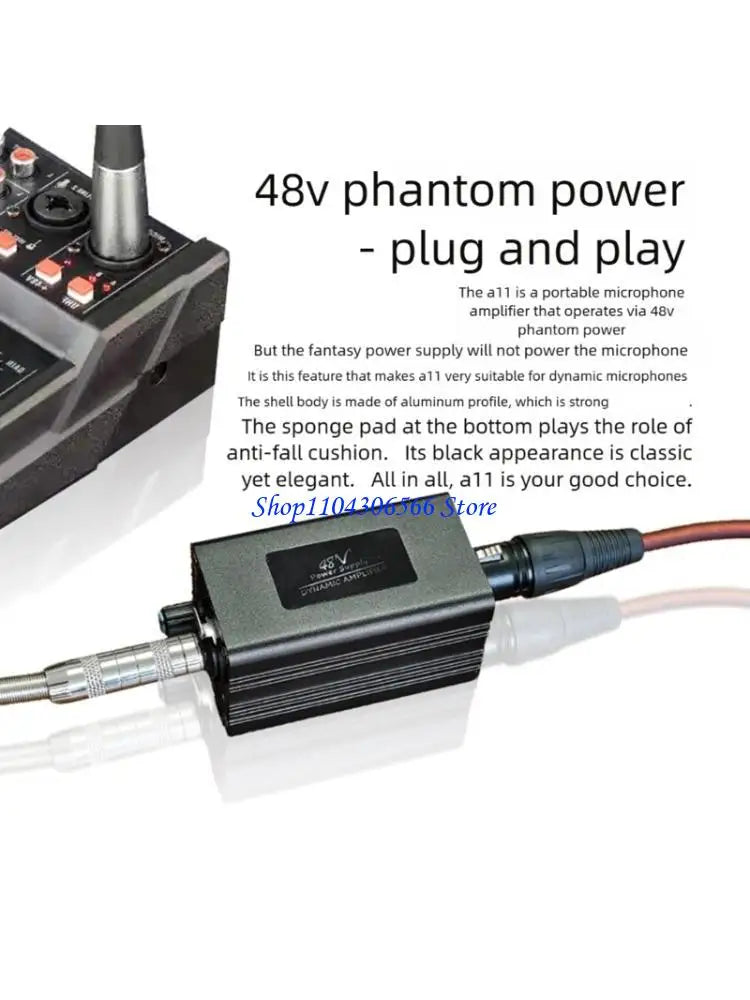 Dynamic Mic Amplifier +30dB Boost | XLR & 6.5mm Input Microphone Amplifier HIP CN