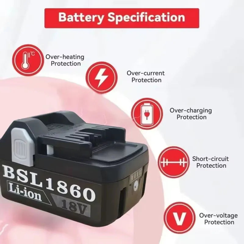 18V 8.0Ah Li-Ion Replacement Battery for Hitachi Power Tools Power Tool Battery HIP