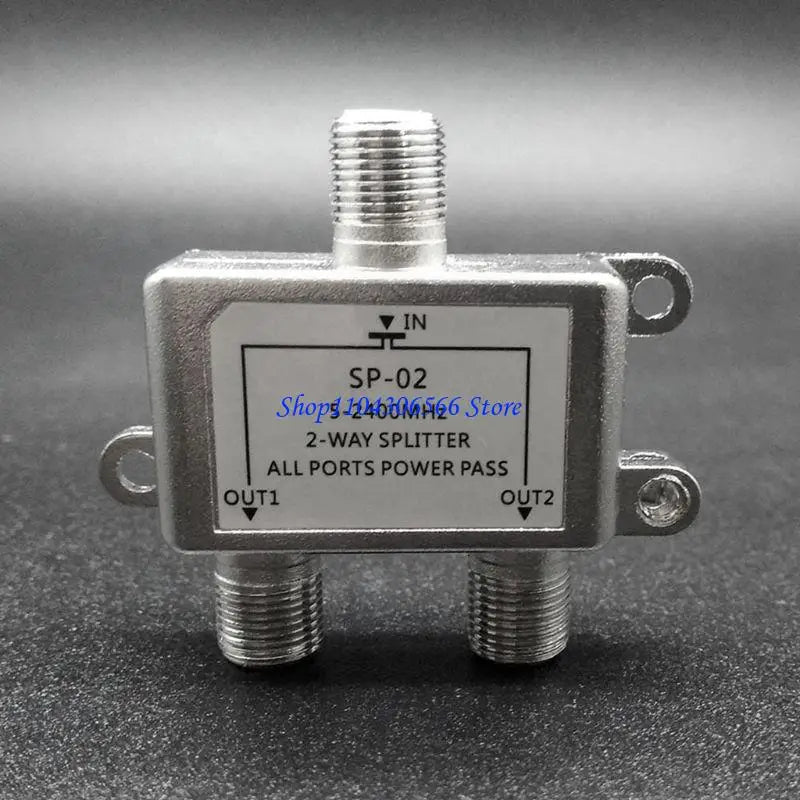 2-Way Coaxial Splitter Adapter – TV, Cable & Satellite Coaxial Signal Splitter HIP