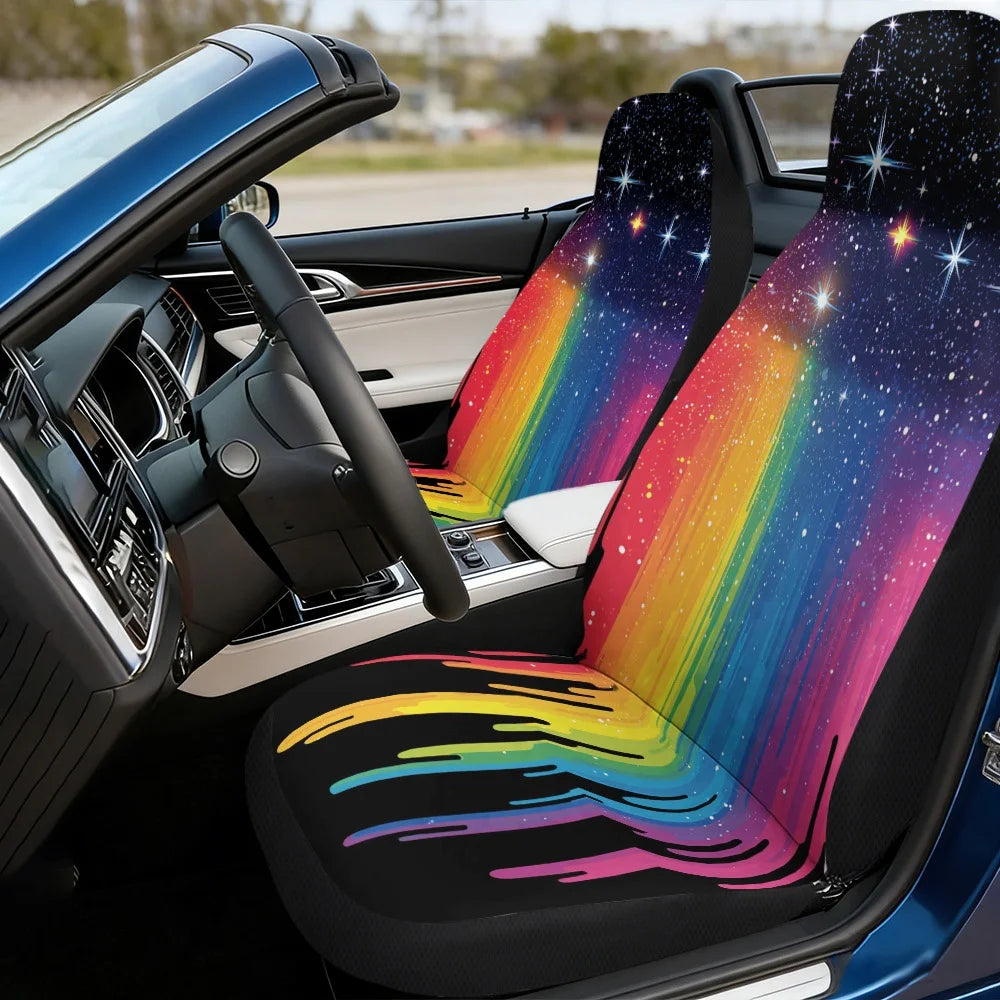 2-Pack Pride Rainbow Car Seat Covers – Universal Fit Cars & SUVs Car Seat Covers HIP