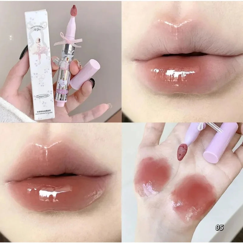 Mini 10 Colors Liquid Lip Gloss Waterproof Non-stick 24 Hours Long Lasting Velvet Matte Lipstick Lip Gloss Cosmetic Makeup Care HIP 05-1pcs