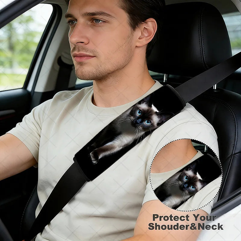 2-Pack Siamese Cat Car Seat Belt Covers – Cat Lover Gift Car Seat Belt Cover HIP