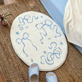 Fluffy Bow-Pattern Bedroom Rug – Soft Modern Minimalist Mat Area Rug HIP GU5804-YD Customizable size
