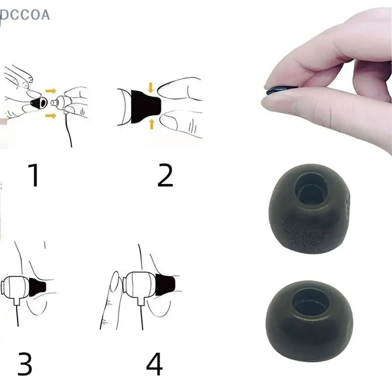 Memory Foam Ear Tips for AirPods Pro – Anti-Slip Replacement Earphone Ear Tips HIP