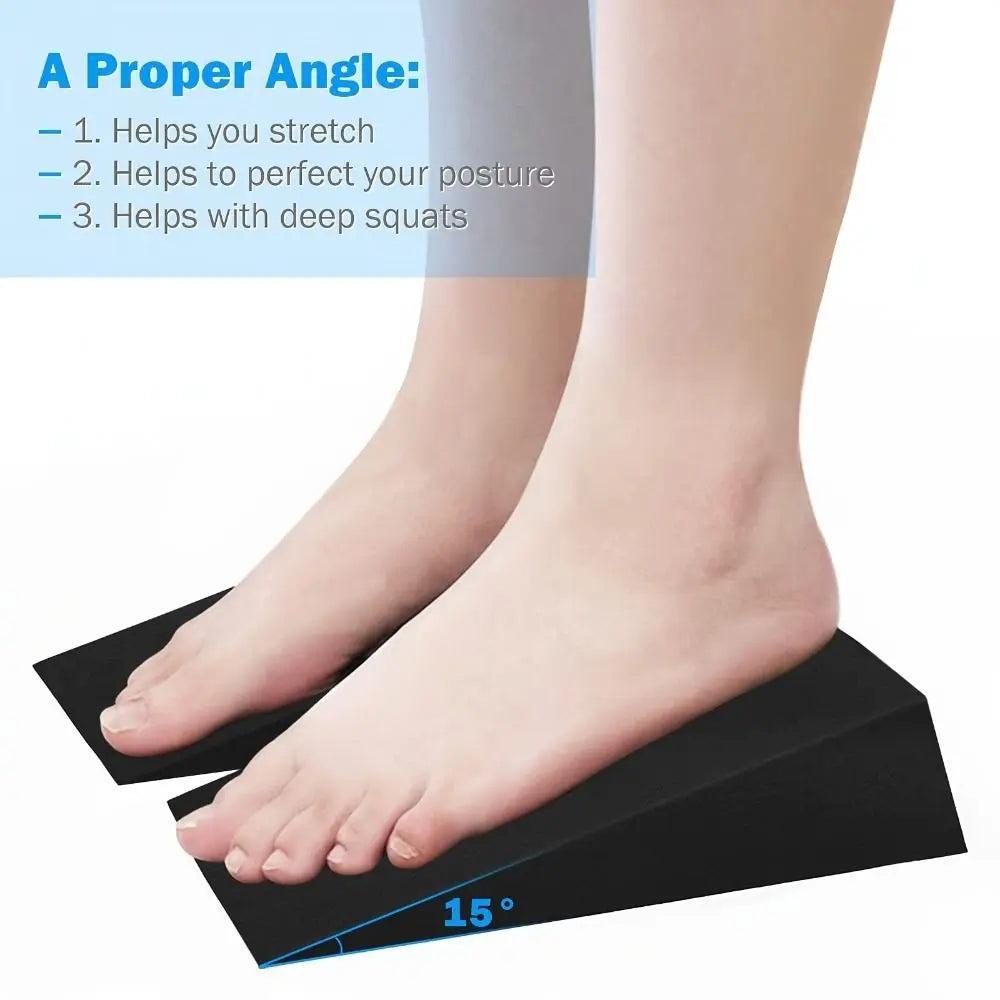 Yoga Squat Wedge Blocks – Incline Calf Stretch & Stability Yoga Wedge Blocks HIP