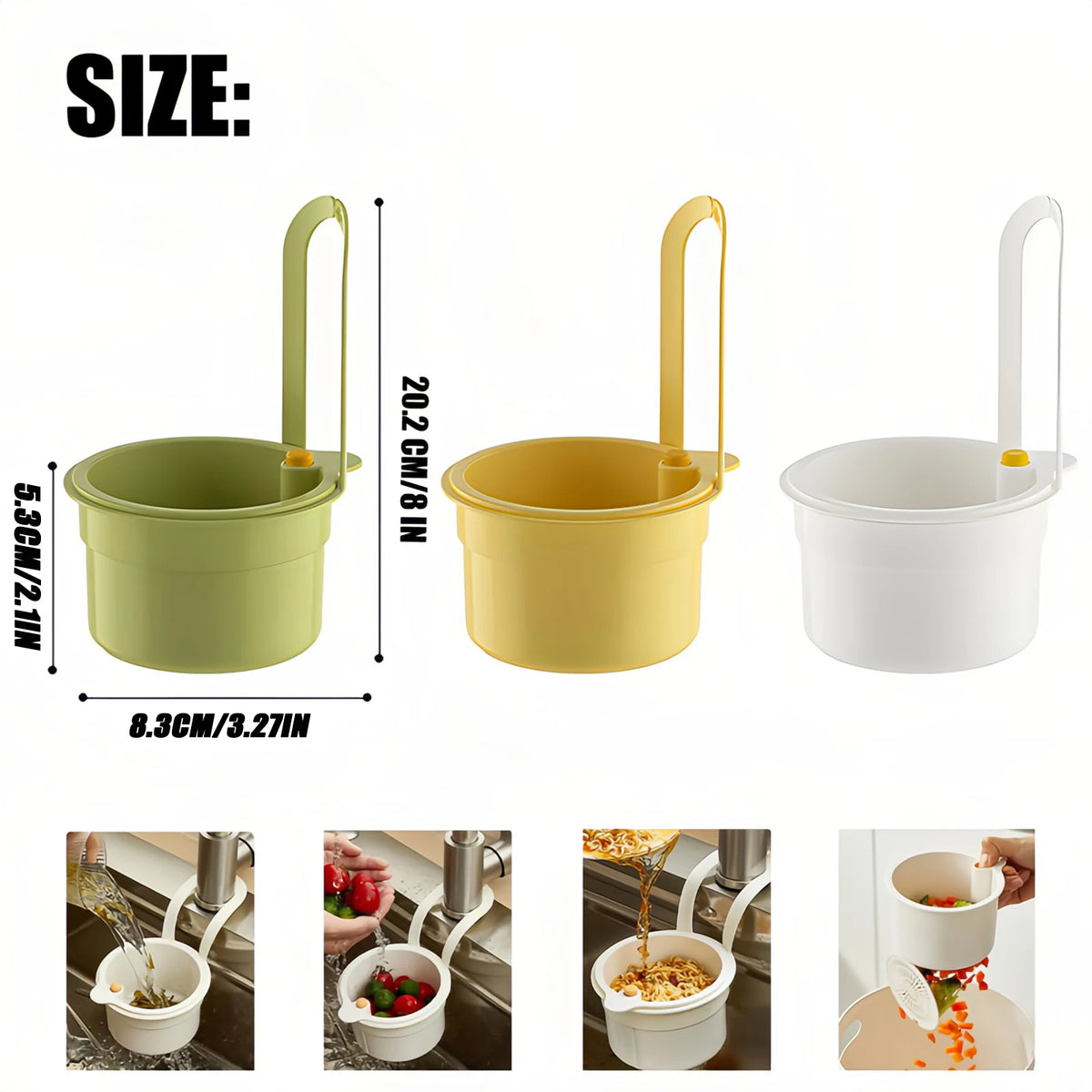Self-Cleaning Faucet Hanging Sink Strainer Basket | Drain Filter Sink Strainer Basket HIP