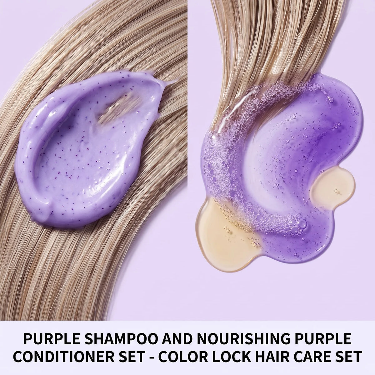 Purple Shampoo & Conditioner Set – Toning for Blonde & Silver Hair Purple Toning Hair Set HIP