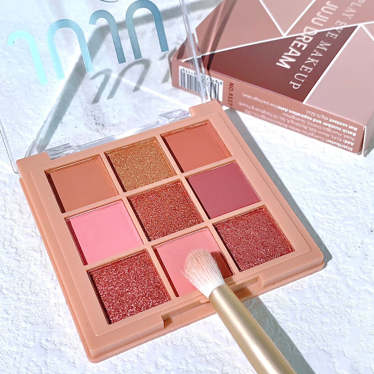 JUJU Dream 9-Color Earth Tone Eyeshadow Palette | Warm Browns Eyeshadow Palette HIP