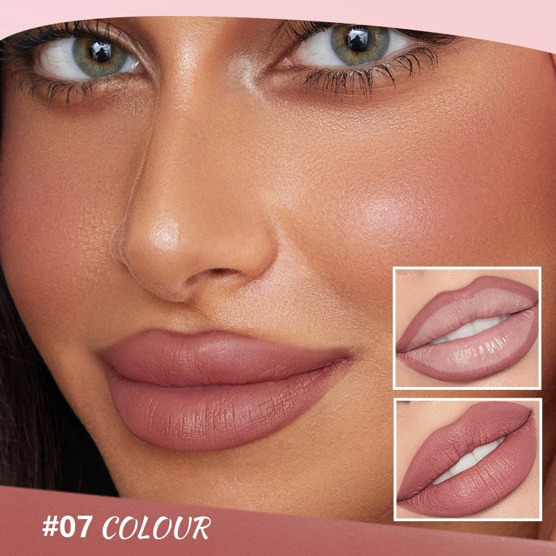 12 Color Matte Lip Liner Pencil Velvet Lipstick Pen Red Nude Contour Tint Long Lasting Waterproof Plump Lipliner with Sharpener HIP