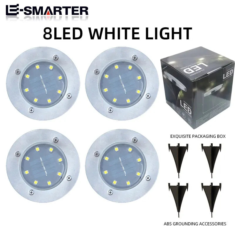 Solar Underground LED Garden Lights – IP65 Waterproof Spotlight Solar Ground Light HIP