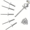 50-Pack Tri-Fold Aluminum Blind Rivets – 3.2, 4.0 & 4.8mm Blind Rivets HIP 3.2x14mm-50pcs-