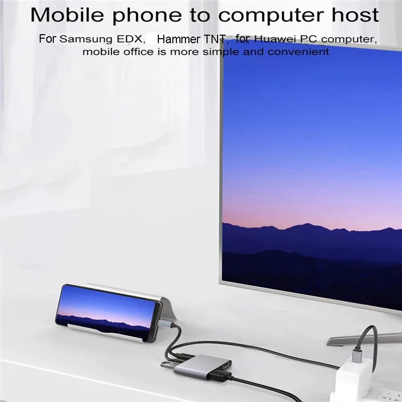4-in-1 USB-C Hub – 4K@60Hz HDMI, PD 100W, USB 3.0 USB-C Docking Hub HIP