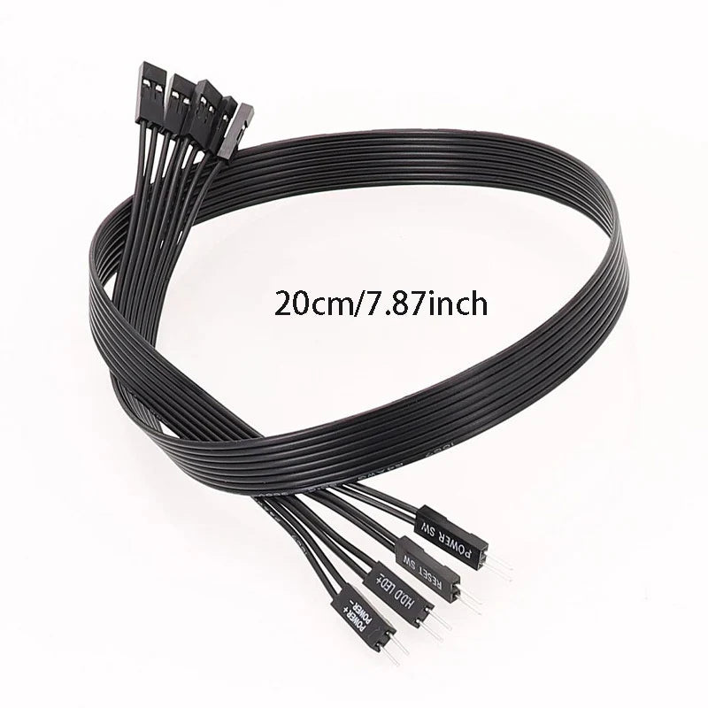 PC Motherboard Switch Cable HDD LED Power Reset PLED 20cm 20AWG Motherboard Switch Cable HIP As Photo 20CM