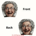 2-Pack Funny Old Lady Glasses Car Headrest Covers | HIP Car Headrest Cover HIP black