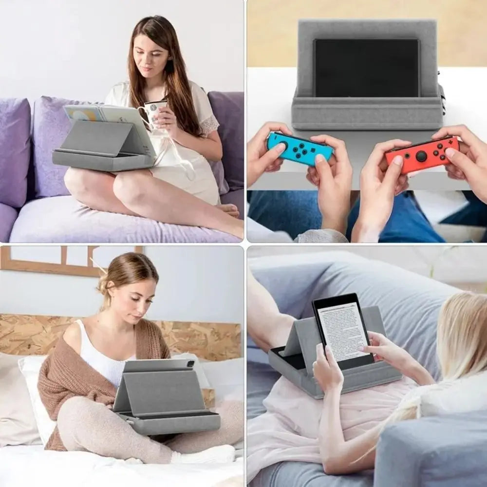 2-in-1 Foldable Tablet Pillow Stand for Lap – Multi-Angle Tablet Pillow Stand HIP