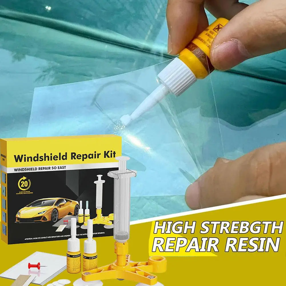 Windshield Car Crack Repair Kit DIY Window Mobile Screen Kit Cure Glue Car Glass Scratch Crack Repair Accessories Clean Neat HIP