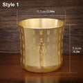 Handcrafted Brass Baifu Tea Cup – Cornucopia Home Décor Decorative Tea Cup HIP Style 1