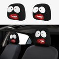 Cartoon Eyes Car Seat Headrest Covers – 2 Pcs Universal Car Headrest Cover HIP 1