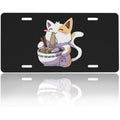 Kawaii Anime Cat Ramen Aluminum Vanity License Plate Cover Vanity License Plate Cover HIP 1