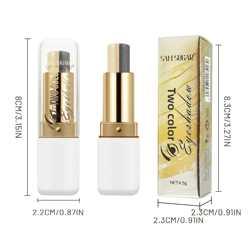 SAM SUGAR Two-Tone Eyeshadow Stick – Shimmer & Highlighter Eyeshadow Stick HIP