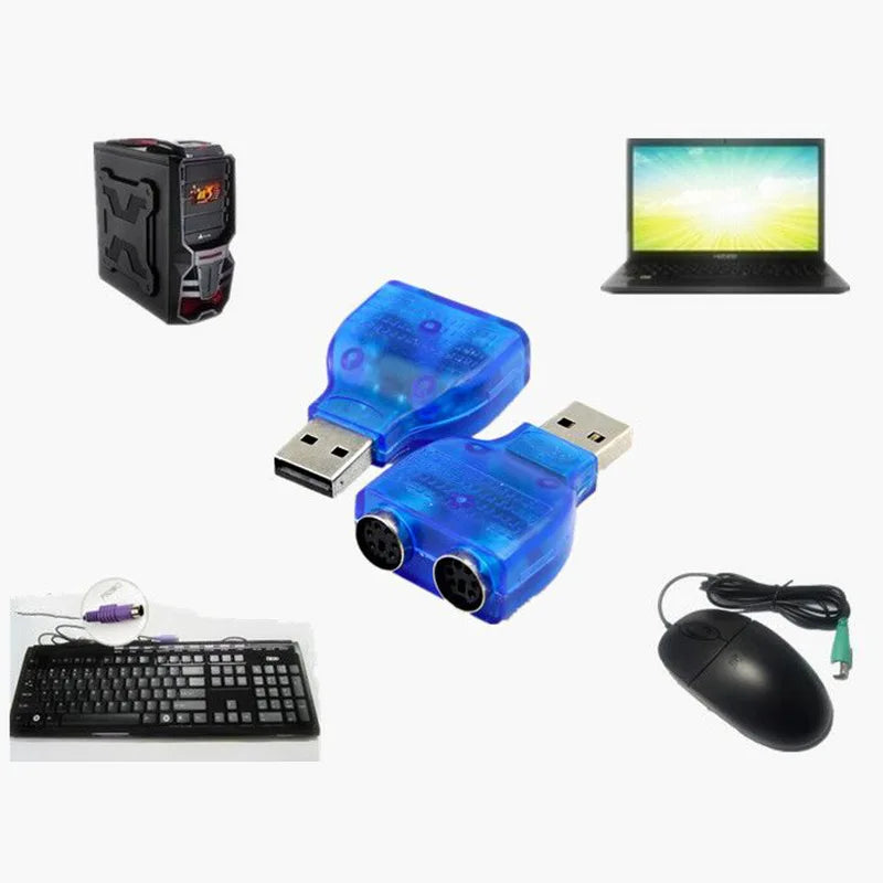 USB to Dual PS/2 Adapter Cable – Keyboard & Mouse Converter USB PS/2 Adapter HIP