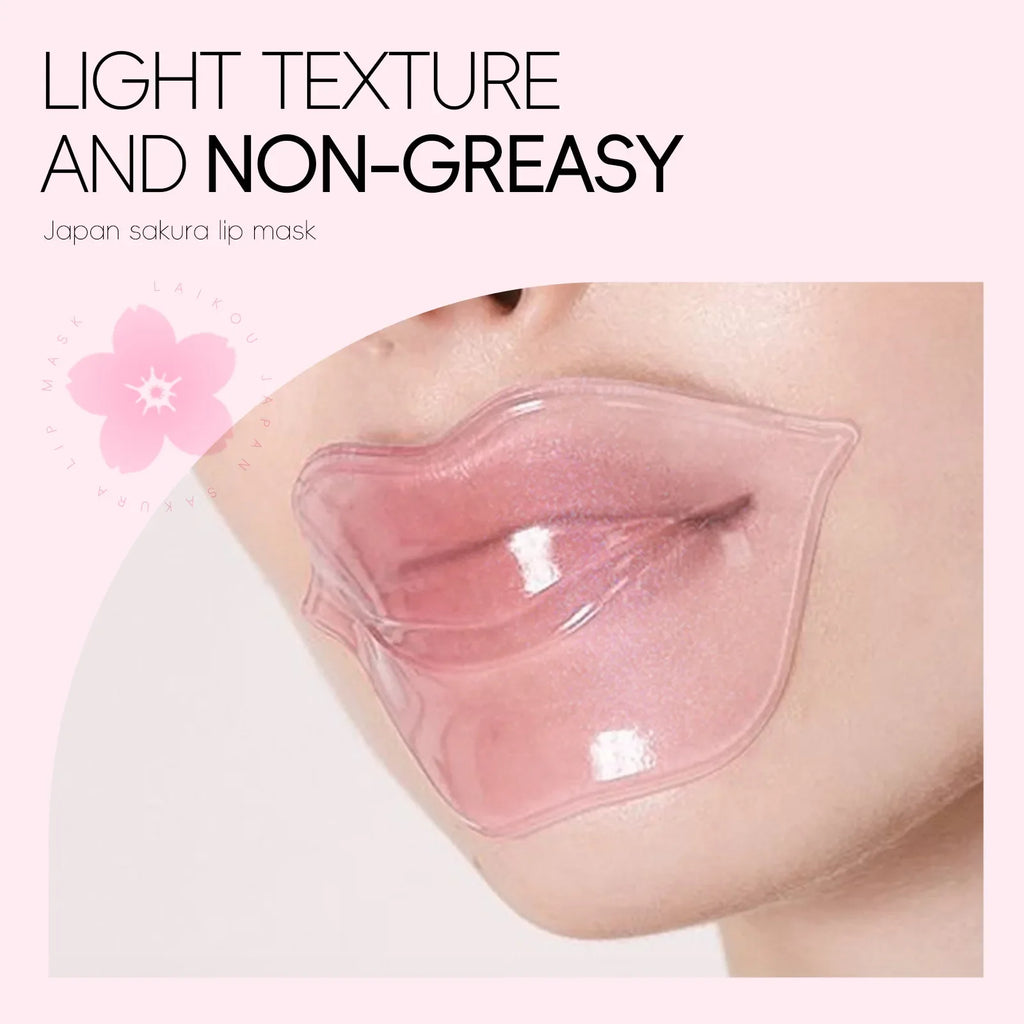 LAIKOU Sakura Collagen Lip Mask – Hydrating Gel Pads 6g Lip Treatment Mask HIP