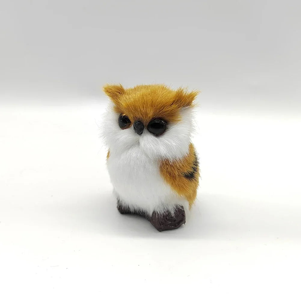 Simulation Owl Ornaments Plush Toys Cute Doll Artificial Fur Toy Christmas Tree Decor Pendant Christmas Gift For Kids Home Decor HIP Brown 3