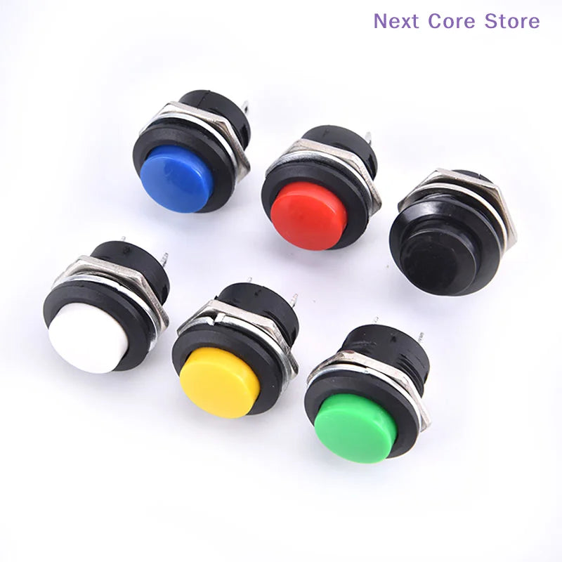 16mm Waterproof LED Push Button Momentary Switch 12V–24V Metal Momentary Push Switch HIP