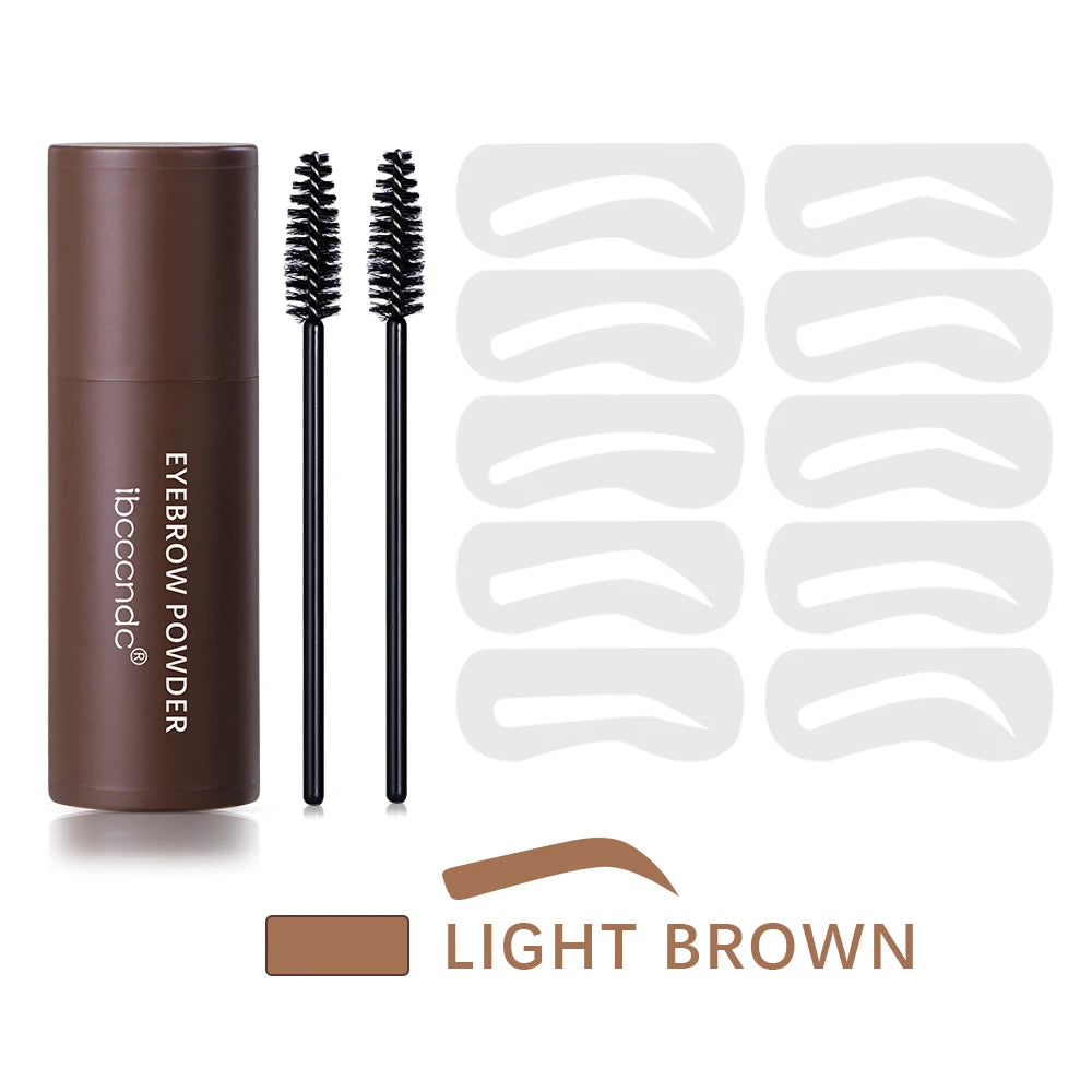 Eyebrow Stamp Stencil Kit 1 Pcs Eye Brow Stamp Shaping Kit Long-Lasting Waterproof Eyebrow Makeup Brow Shape with 10 PCS HIP