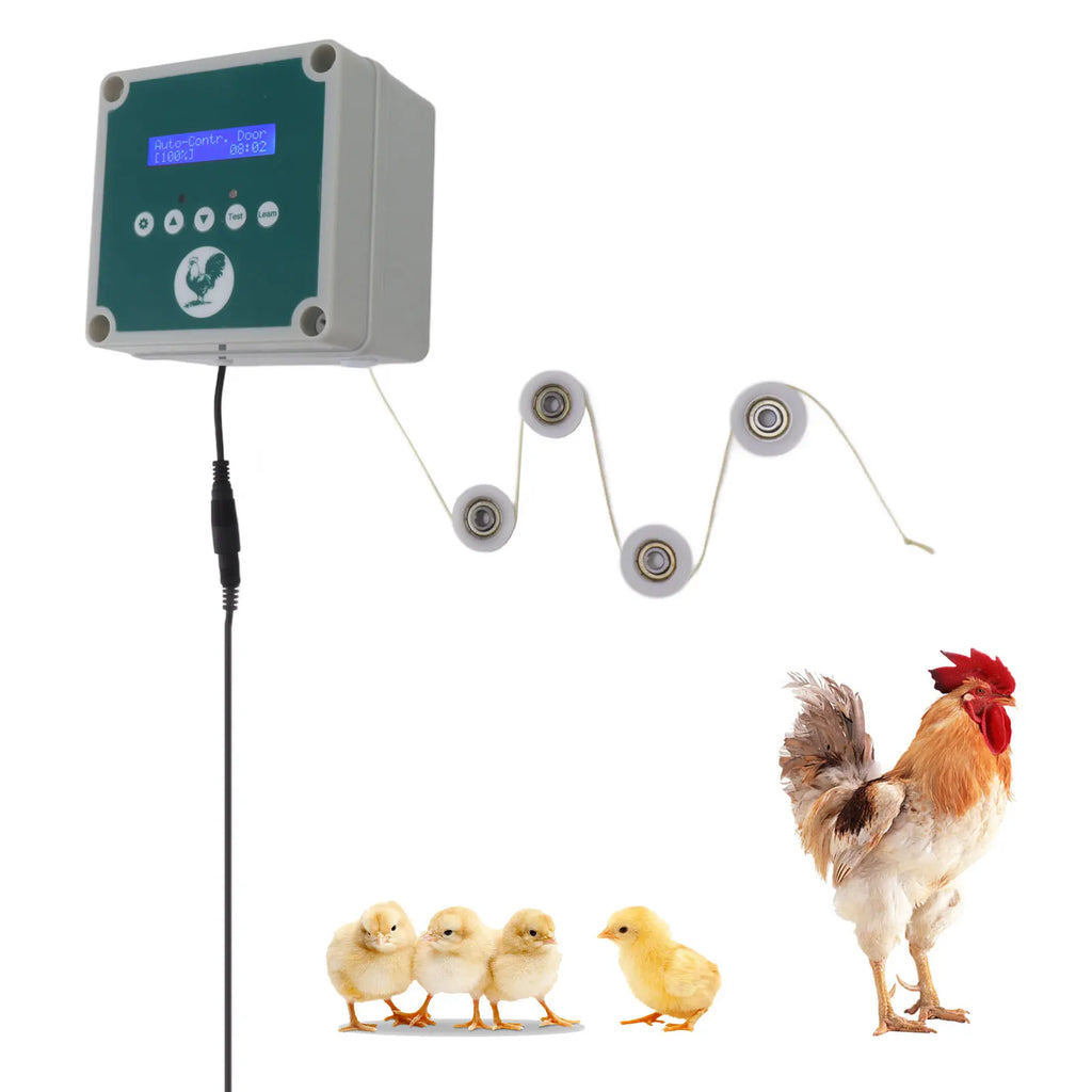Automatic Chicken Coop Door Controller 100 To 240V Programmable Timer Electric Chicken Door Actuator Motor Set for Farm HIP