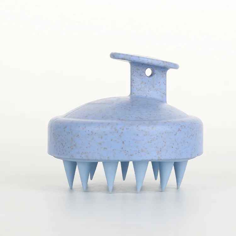 Silicone Scalp Massage Brush – Wet & Dry Shampoo Scrubber Scalp Massage Brush HIP C602-blue 1pcs