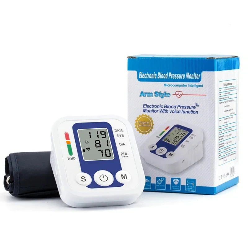 Digital Upper Arm Blood Pressure Monitor & Heart Rate Cuff Blood Pressure Monitor HIP