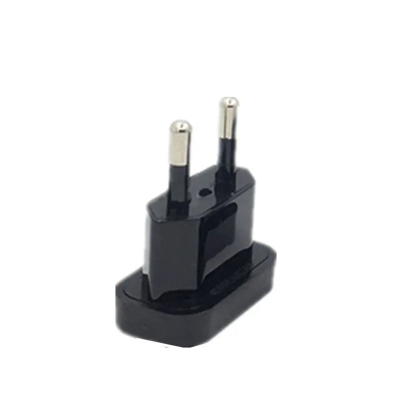 US to EU Plug Adapter – Travel Power Converter, Flame Retardant Travel Plug Adapter HIP black-2 4.8mm