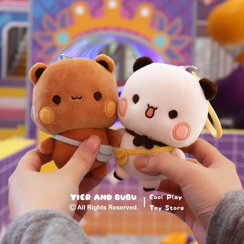 Bubu & Yier Panda Plush Keychain Pendant | Cute Couple Gift Plush Keychain Pendant HIP